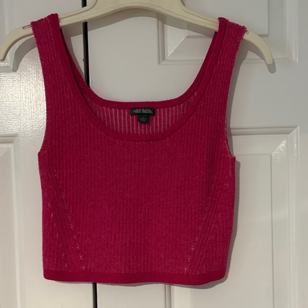 Wild Fable Pink Knit Tank Top